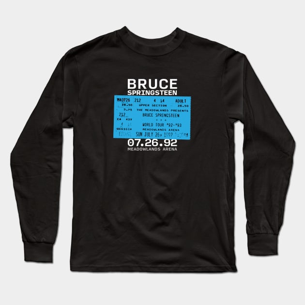 Springsteen — NJ 07.26.92 Long Sleeve T-Shirt by Third Unit